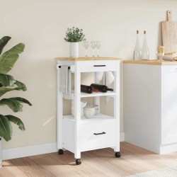 Chariot de cuisine MONZA 48x40x88,5 cm bois massif de pin 562549562549