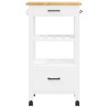 Chariot de cuisine MONZA 48x40x88,5 cm bois massif de pin 562549562549