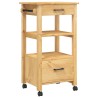Chariot de cuisine MONZA 48x40x88,5 cm bois massif de pin 562550562550
