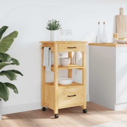 Chariot de cuisine MONZA 48x40x88,5 cm bois massif de pin 562550562550