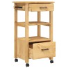 Chariot de cuisine MONZA 48x40x88,5 cm bois massif de pin 562550562550