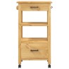 Chariot de cuisine MONZA 48x40x88,5 cm bois massif de pin 562550562550