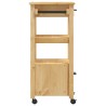 Chariot de cuisine MONZA 48x40x88,5 cm bois massif de pin 562550562550
