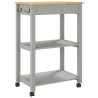 Chariot de cuisine MONZA 60x40x88,5 cm bois massif de pin 562551562551