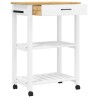 Chariot de cuisine MONZA 60x40x88,5 cm bois massif de pin 562552562552