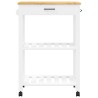 Chariot de cuisine MONZA 60x40x88,5 cm bois massif de pin 562552562552