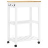 Chariot de cuisine MONZA 60x40x88,5 cm bois massif de pin 562552562552
