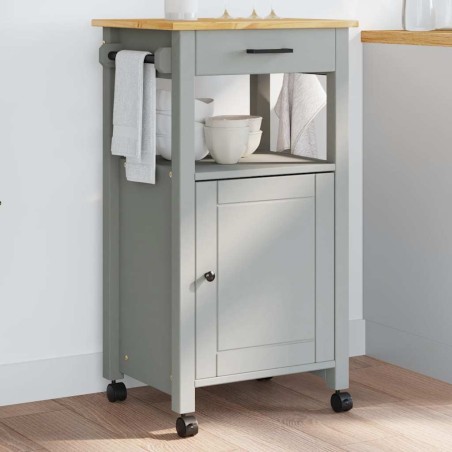 Chariot de cuisine MONZA 48x40x88,5 cm bois massif de pin 562553562553