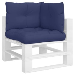 Coussins de palette lot de 3 bleu marine tissu oxford 562555562555