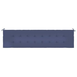 Coussin de banc de jardin bleu marine 200x50x4 cm tissu oxford 562558562558