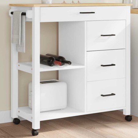 Chariot de cuisine MONZA 84x40x88,5 cm bois massif de pin 562562562562