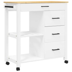 Chariot de cuisine MONZA 84x40x88,5 cm bois massif de pin 562562562562