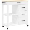 Chariot de cuisine MONZA 84x40x88,5 cm bois massif de pin 562562562562