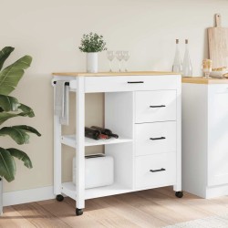 Chariot de cuisine MONZA 84x40x88,5 cm bois massif de pin 562562562562