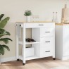 Chariot de cuisine MONZA 84x40x88,5 cm bois massif de pin 562562562562