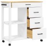 Chariot de cuisine MONZA 84x40x88,5 cm bois massif de pin 562562562562