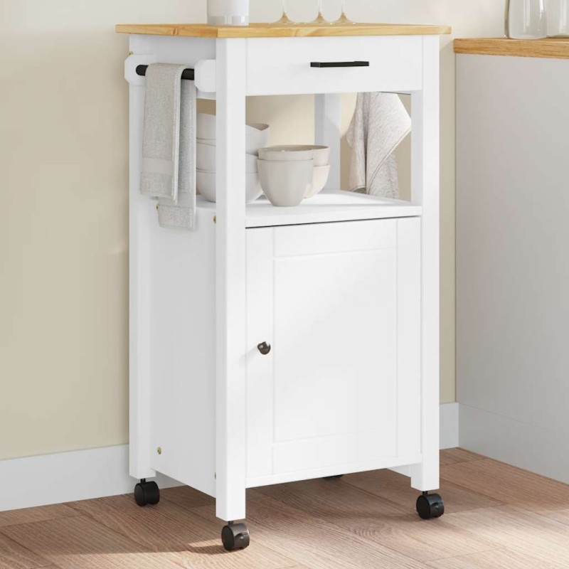 Chariot de cuisine MONZA 48x40x88,5 cm bois massif de pin 562563562563