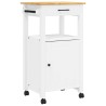 Chariot de cuisine MONZA 48x40x88,5 cm bois massif de pin 562563562563