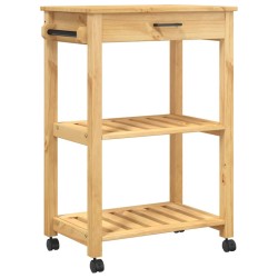 Chariot de cuisine MONZA 60x40x88,5 cm bois massif de pin 562564562564