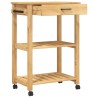 Chariot de cuisine MONZA 60x40x88,5 cm bois massif de pin 562564562564