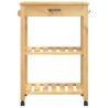 Chariot de cuisine MONZA 60x40x88,5 cm bois massif de pin 562564562564