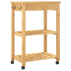 Chariot de cuisine MONZA 60x40x88,5 cm bois massif de pin 562564562564