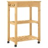 Chariot de cuisine MONZA 60x40x88,5 cm bois massif de pin 562564562564