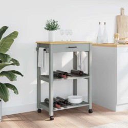 Chariot de cuisine MONZA 60x40x88,5 cm bois massif de pin 562565562565