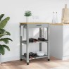 Chariot de cuisine MONZA 60x40x88,5 cm bois massif de pin 562565562565