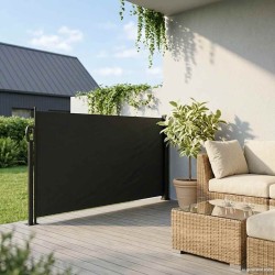Auvent latéral rétractable noir 100x500 cm 562566562566