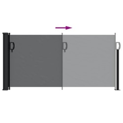 Auvent latéral rétractable noir 100x500 cm 562566562566