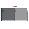 Auvent latéral rétractable noir 100x500 cm 562566562566