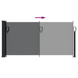 Auvent latéral rétractable noir 100x500 cm 562566562566
