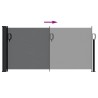 Auvent latéral rétractable noir 100x500 cm 562566562566