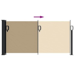 Auvent latéral rétractable beige 100x500 cm 562567562567