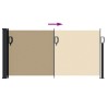 Auvent latéral rétractable beige 100x500 cm 562567562567