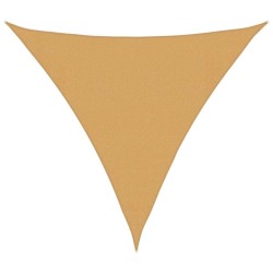 Voile d'ombrage 160 g/m² triangulaire sable 3,6x3,6x3,6 m PEHD 562581562581