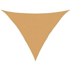 Voile d'ombrage 160 g/m² triangulaire sable 2,5x2,5x3,5 m PEHD 562585562585
