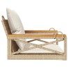 Balancelle avec coussins beige 63x62x40 cm résine tressée 562591562591