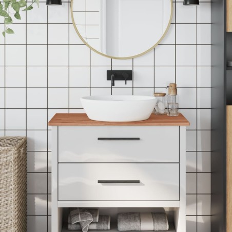 Comptoir de salle de bain 80x40x1,5 cm bois massif de hêtre 562603562603