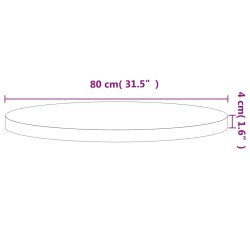 Dessus de table Ø80x4 cm rond bois massif de hêtre 562604562604