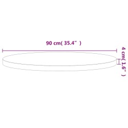 Dessus de table Ø90x4 cm rond bois massif de hêtre 562616562616