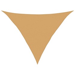 Voile d'ombrage 160 g/m² triangulaire sable 5x5x6 m PEHD 562622562622