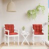 Coussins de chaise à dossier bas lot de 2 rouge mélangé tissu 562627562627
