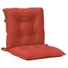 Coussins de chaise à dossier bas lot de 2 rouge mélangé tissu 562627562627