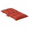 Coussins de chaise à dossier bas lot de 2 rouge mélangé tissu 562627562627