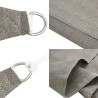 Voile d'ombrage 160 g/m² triangulaire gris clair 3x3x3 m PEHD 562667562667