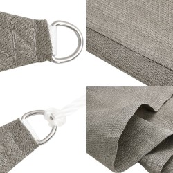 Voile d'ombrage 160 g/m² triangulaire gris clair 5x6x6 m PEHD 562669562669