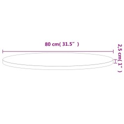 Dessus de table Ø80x2,5 cm rond bois massif de hêtre 562680562680