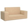 Canapé-lit pour enfants 2 places crème peluche douce 562684562684